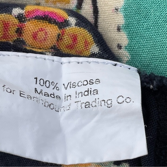 Earthbound Trading Co Skirt Womens M‎ Black Maxi Paisley Boho Flowy Gypsy Hippie - Picture 8 of 15